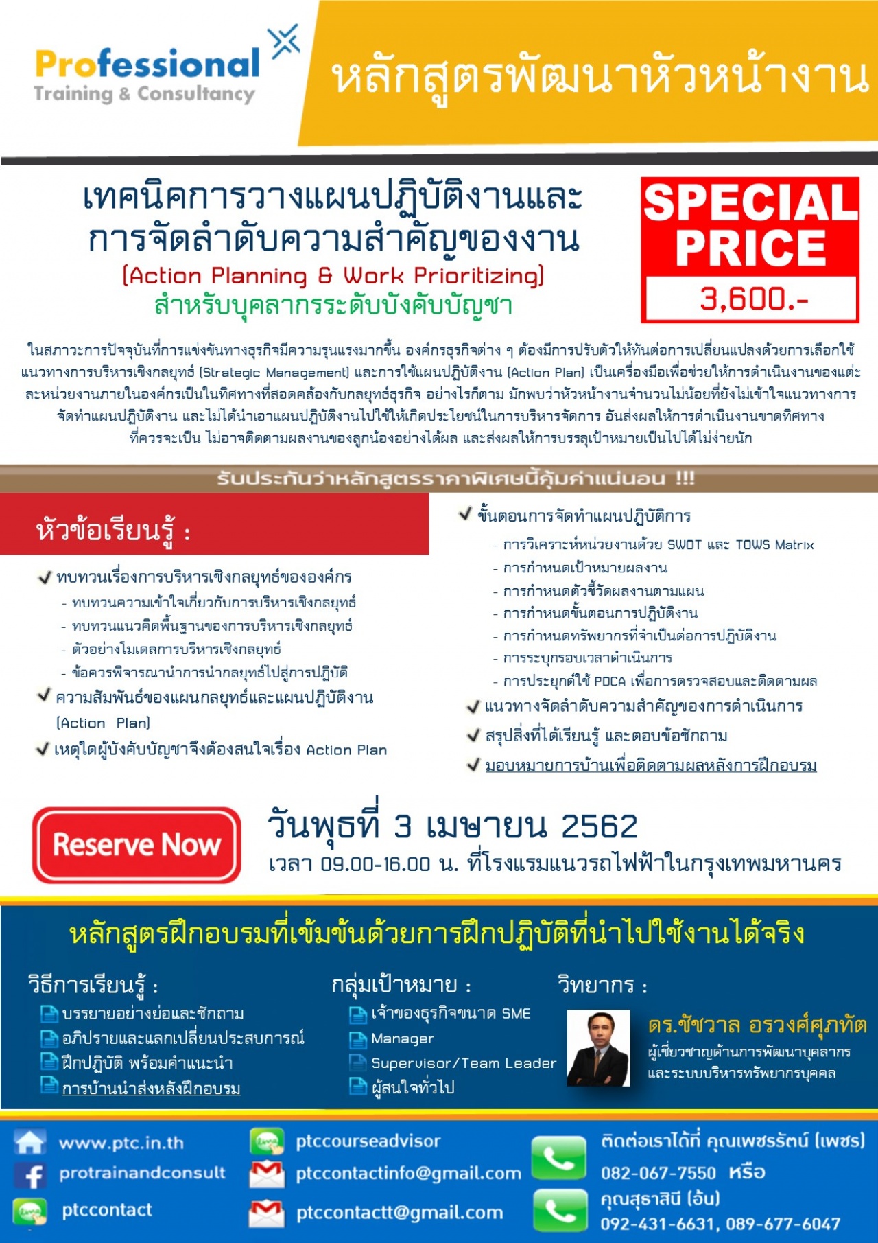 Action Planning & Work Prioritizing (เทคนิคการวางแผนปฏิบัติงาน และจัดลำดับความสำคัญของงาน)