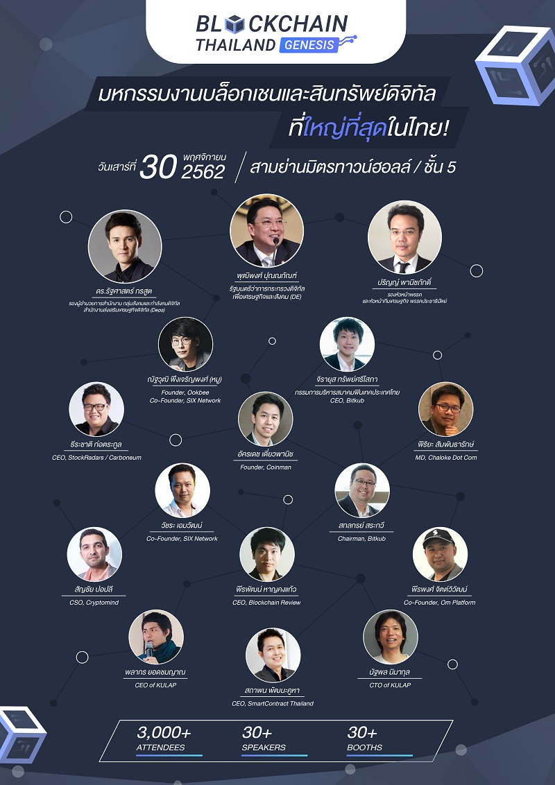 Blockchain Thailand Genesis 2019 มหกรรมงานบล็อกเชนและสินทรัพย์ดิจิทัลที่ใหญ่ที่สุดในไทย!