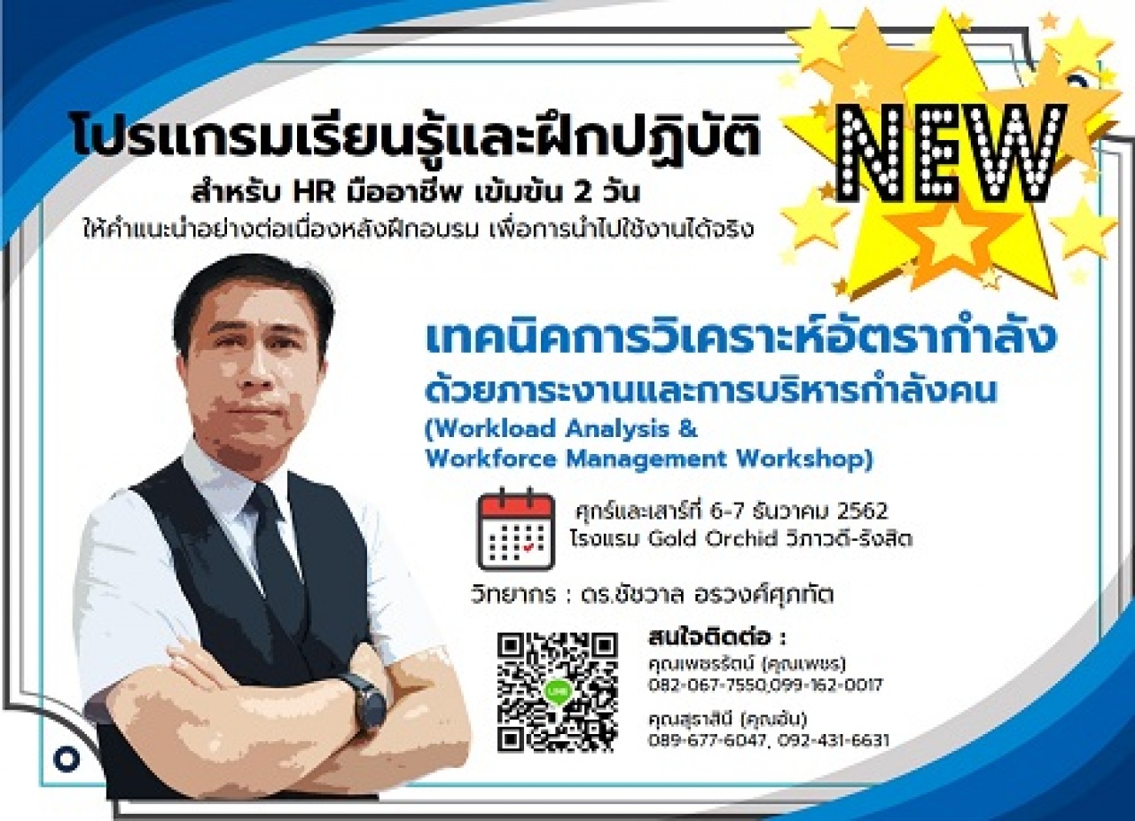 เทคนิคการวิเคราะห์อัตรากำลัง ด้วยภาระงานและการบริหารกำลังคน 