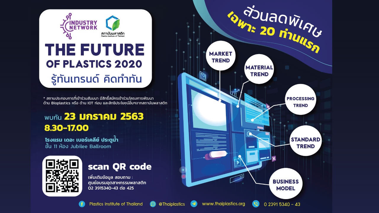 “The Future of plastics 2020  รู้ทันเทรนด์ คิดทำทัน”