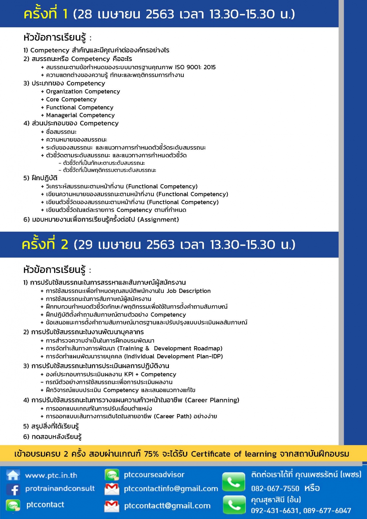 สมรรถนะ (Competency) เพื่อการบริหารทรัพยากรบุคคล