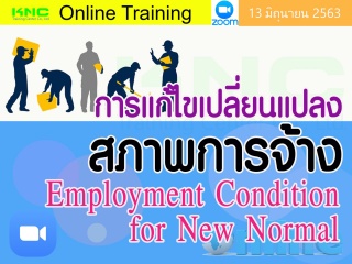 สัมมนา Online : การแก้ไขเปลี่ยนแปลงสภาพการจ้าง (Em...