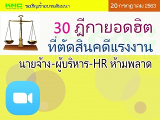 30 ฎีกายอดฮิตที่ตัดสินคดีแรงงาน นายจ้าง-ผู้บริหาร-...