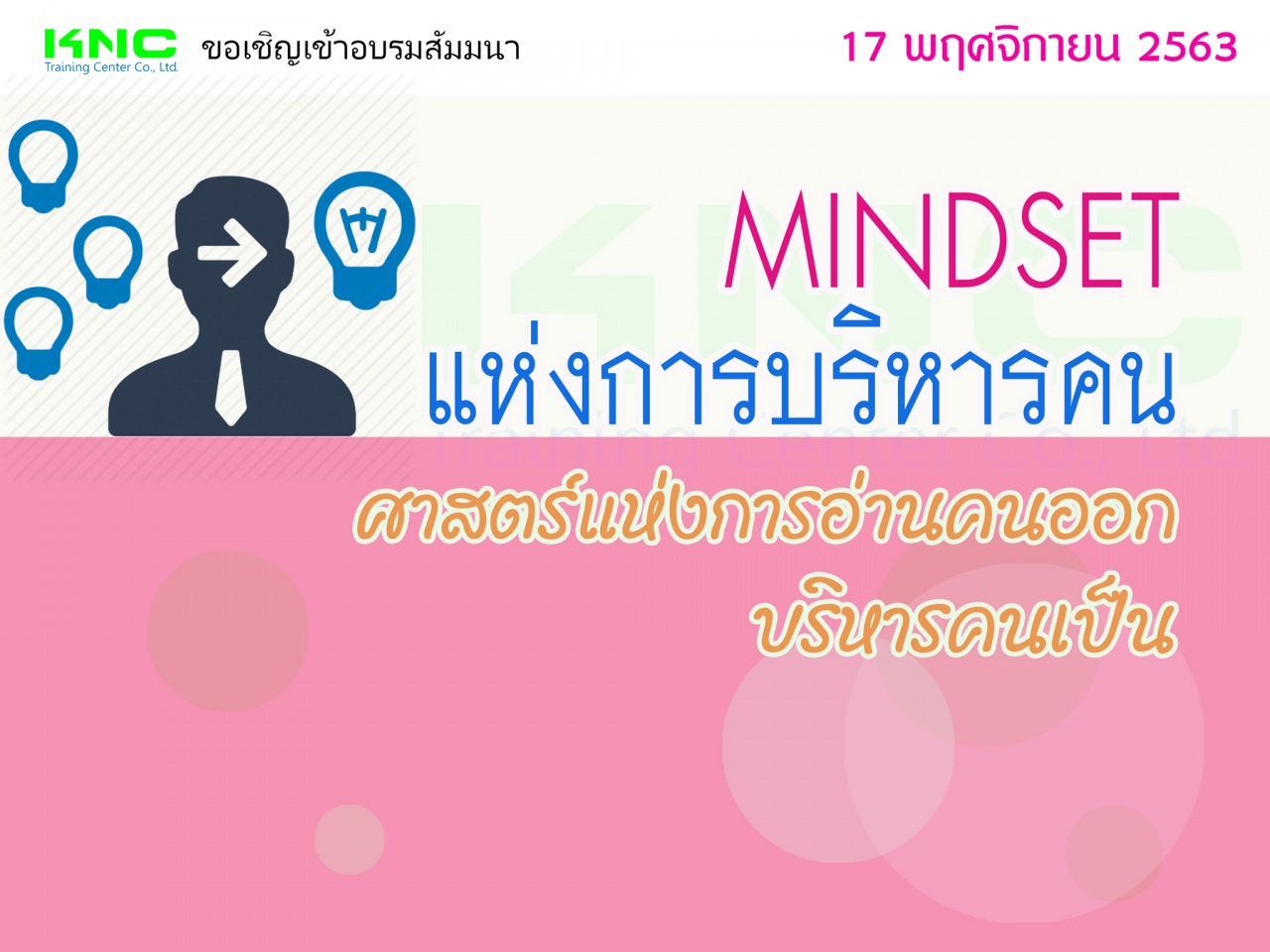 MINDSET แห่งการบริหารคน...ศาสตร์แห่งการอ่านคนออก บริหารคนเป็น