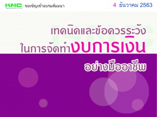 เทคนิคและข้อควรระวังในการจัดทำงบการเงินอย่างมืออาช...