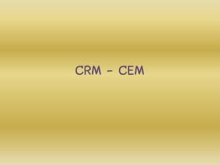 CRM-CEM การบริหารความสัมพันธ์และสร้างประสบการณ์ที่...