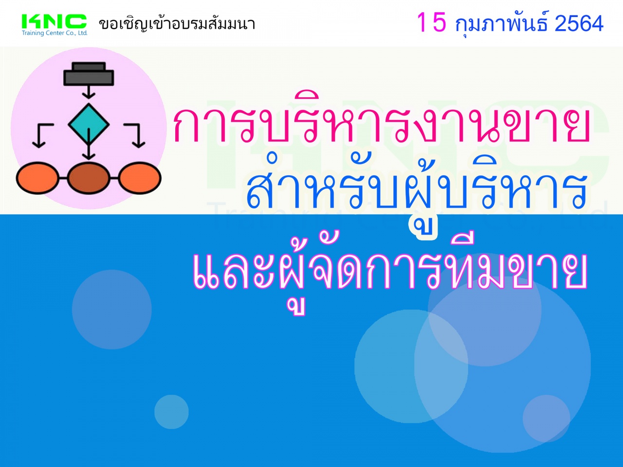 การบริหารงานขาย สำหรับผู้บริหารและผู้จัดการทีมขาย