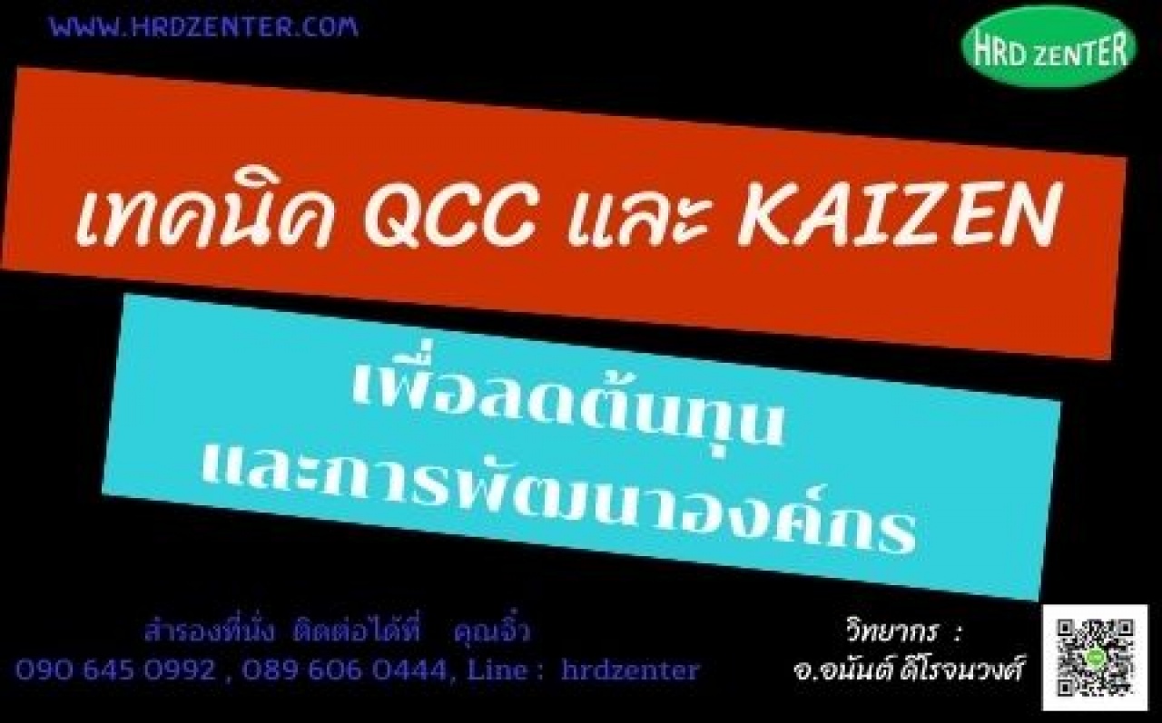 เทคนิค QCC และ KAIZEN เพื่อลดต้นทุนและการพัฒนาองค์กร