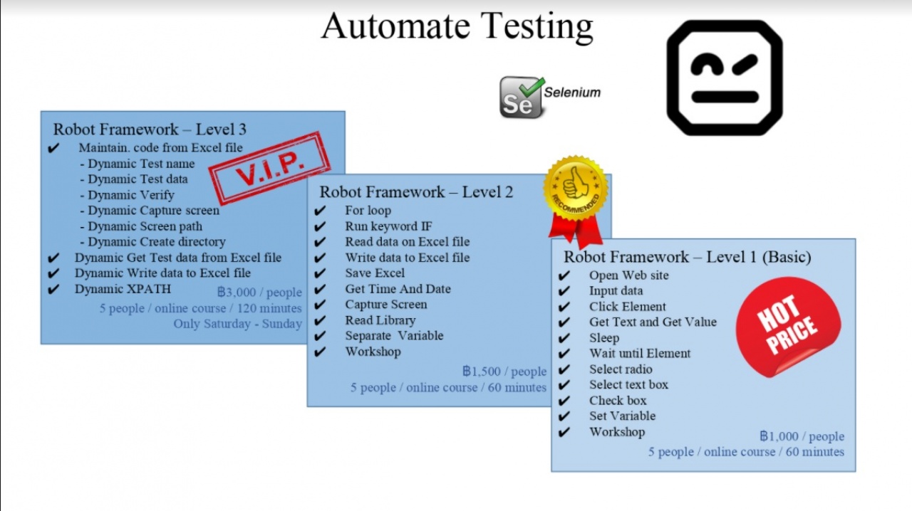 คอร์ส อบรม Robot Framework 