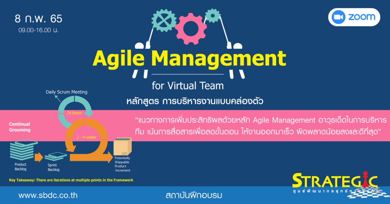 หลักสูตรฝึกอบรมออนไลน์ : การบริหารงานแบบคล่องตัว Agile Management