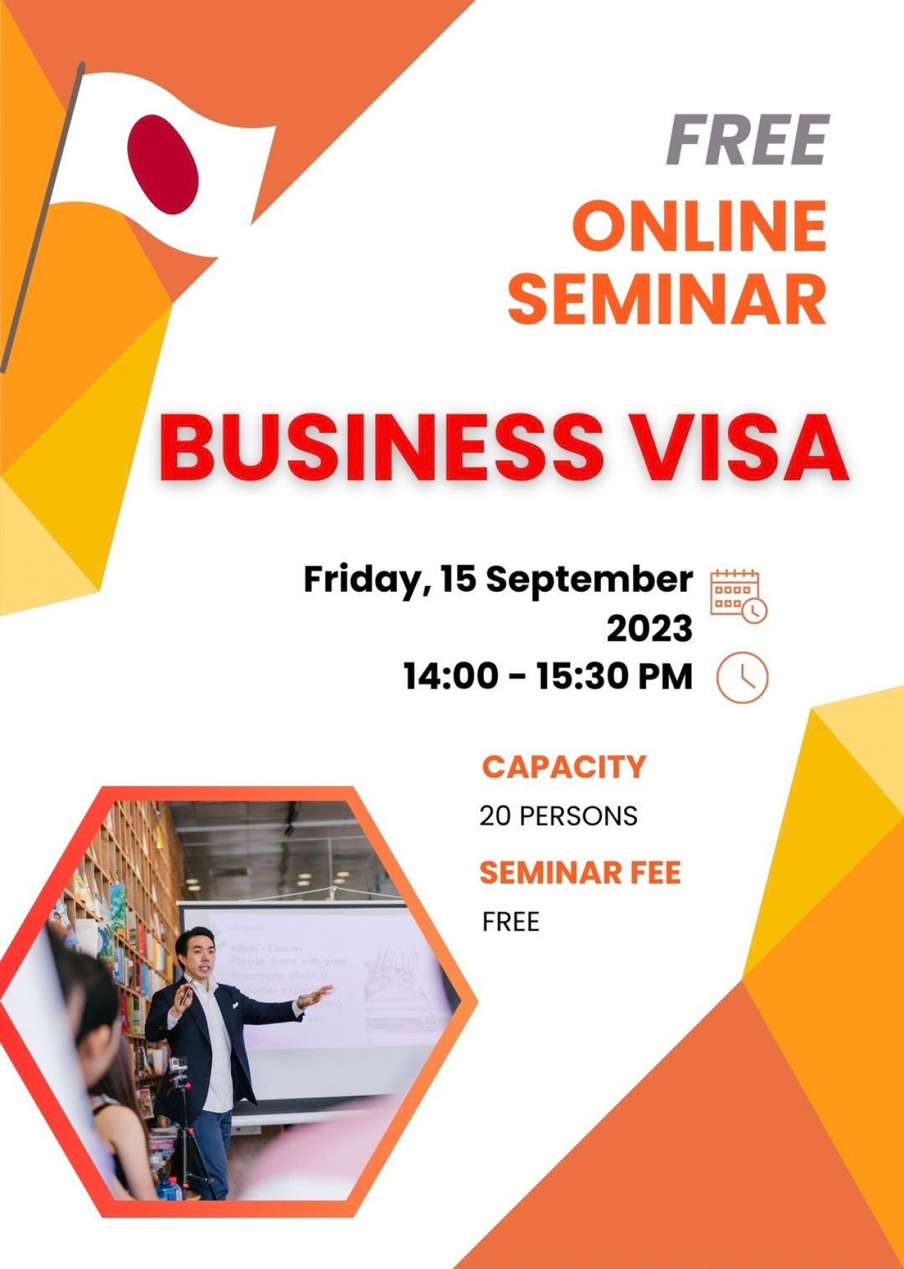 ฟรีสัมมนาออนไลน์ ในหัวข้อ Japan Business Visa