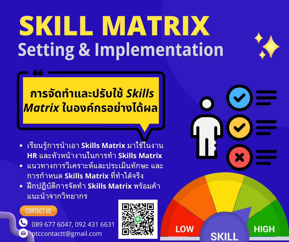 การจัดทำและปรับใช้ Skills Matrix และเชื่อมโยงกับ O...