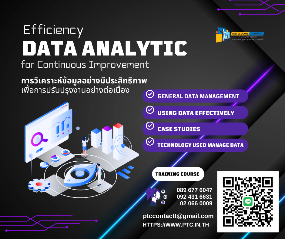 การวิเคราะห์ข้อมูลอย่างมีประสิทธิภาพเพื่อการปรับปรุงงานอย่างต่อเนื่อง