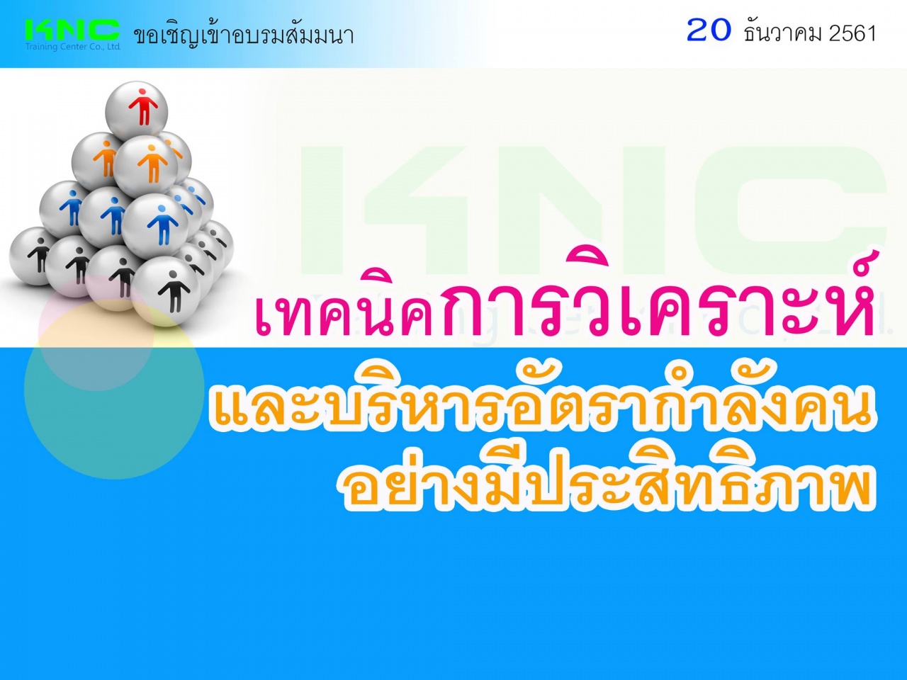 เทคนิคการวิเคราะห์และบริหารอัตรากำลังคนอย่างมีประสิทธิภาพ